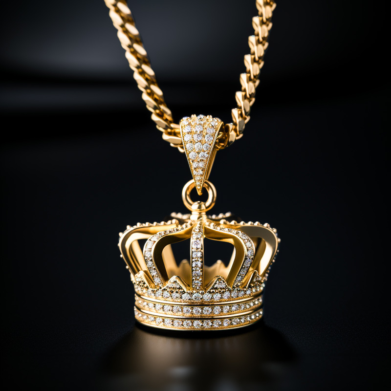 Iced Kings Crown Pendant