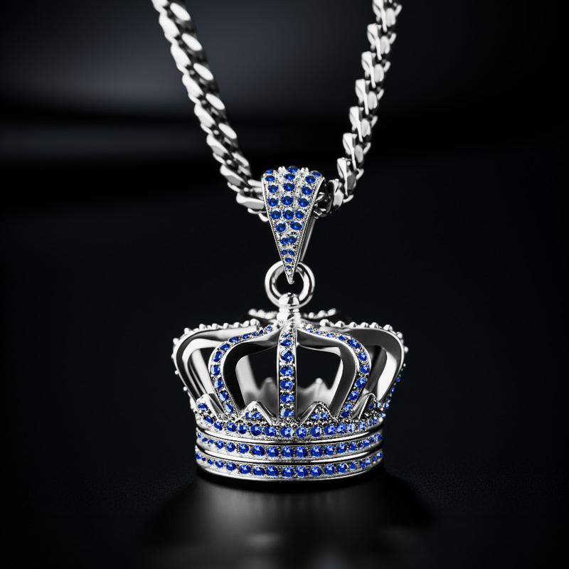 Iced Kings Crown Pendant