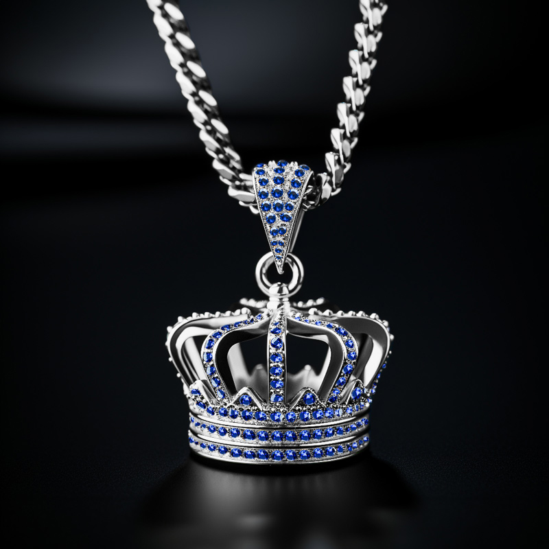 Iced Kings Crown Pendant