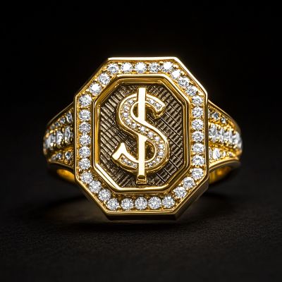 Men's Dollar Sign Ring