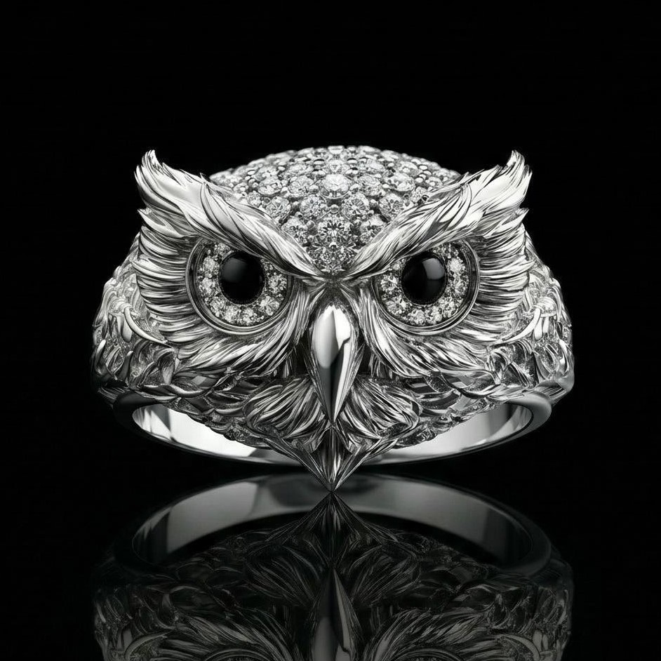 Iced Owl Ring Iced Owl Ring
