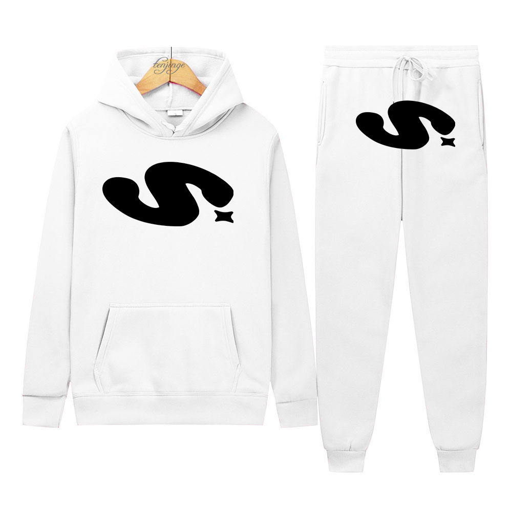 Hip Hop Print Hoodie Set