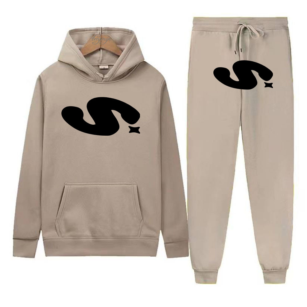 Hip Hop Print Hoodie Set