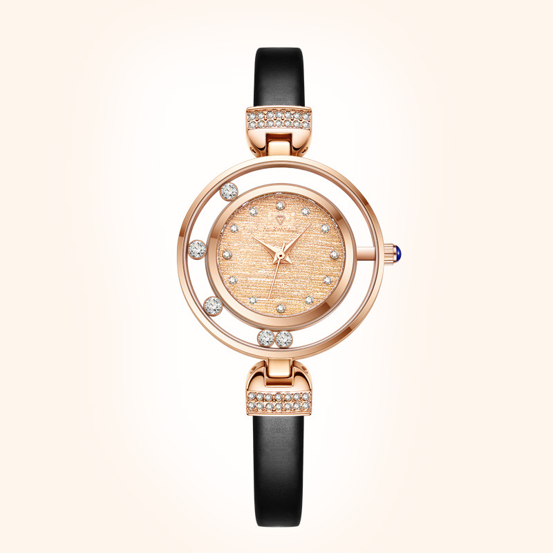 Iced Rolling Stone Women's Watch In Rose Gold