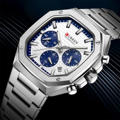 Multifunctional Luminous Octagon Calendar Men's Quartz Watch