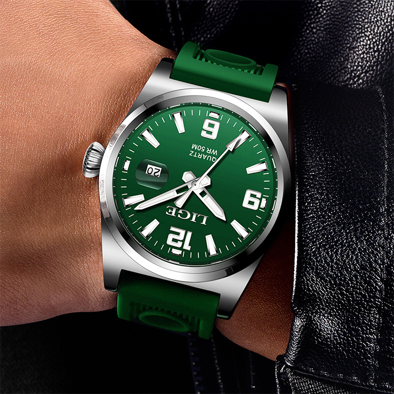 Multifunctional Calendar Silicone Men's Quartz Watch