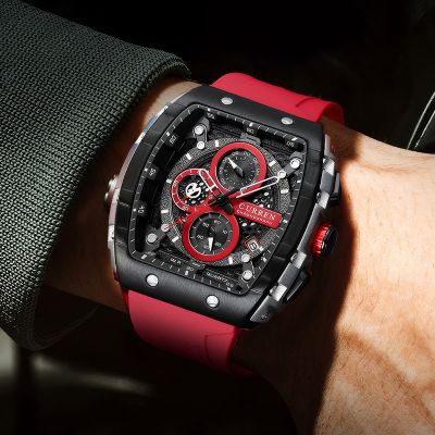 Luminous Date Men's Quartz Watch With Silicone Strap