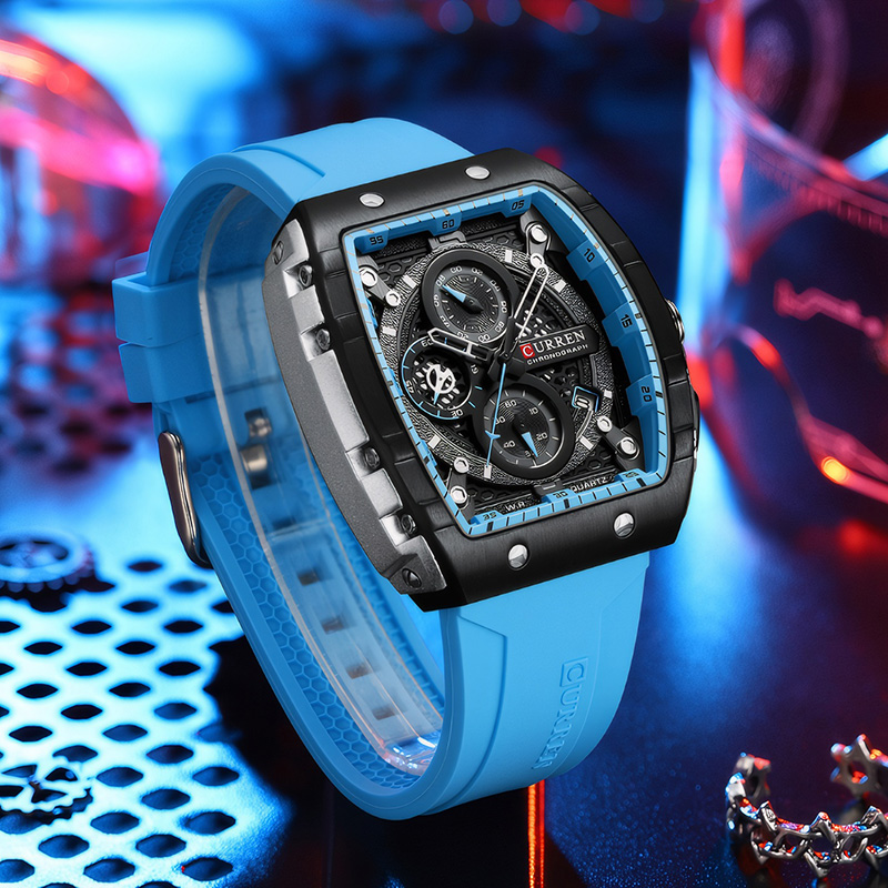 Luminous Date Men's Quartz Watch With Silicone Strap