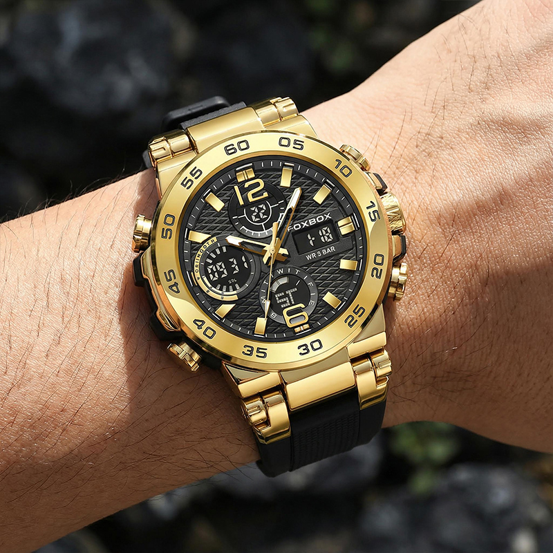 Luminous Waterproof Sports Men's Quartz Watch with Silicone Strap Luminous Waterproof Sports Men's Quartz Watch with Silicone Strap