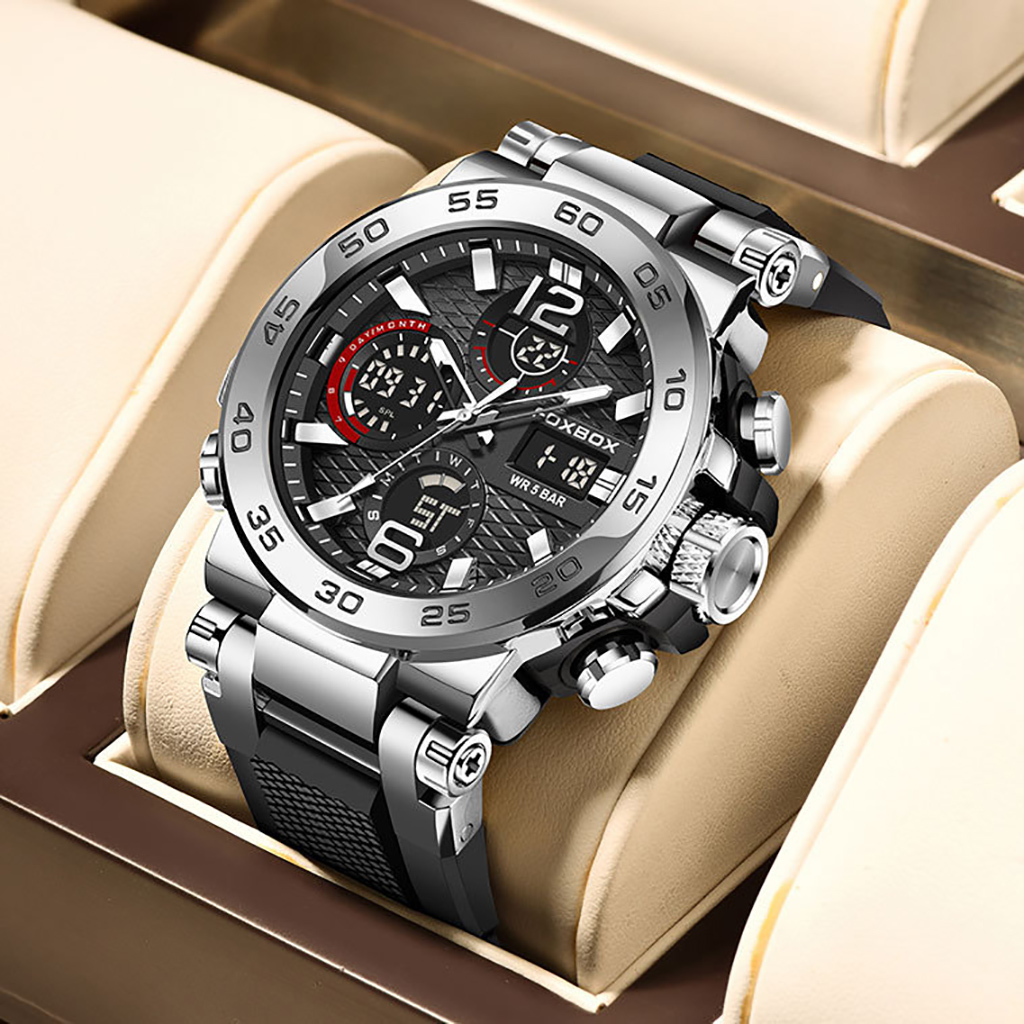 Luminous Waterproof Sports Men's Quartz Watch with Silicone Strap Luminous Waterproof Sports Men's Quartz Watch with Silicone Strap