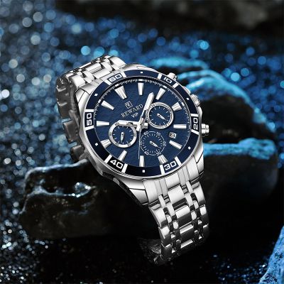 Waterproof Luminous Steel Band Calendar Men's Watch