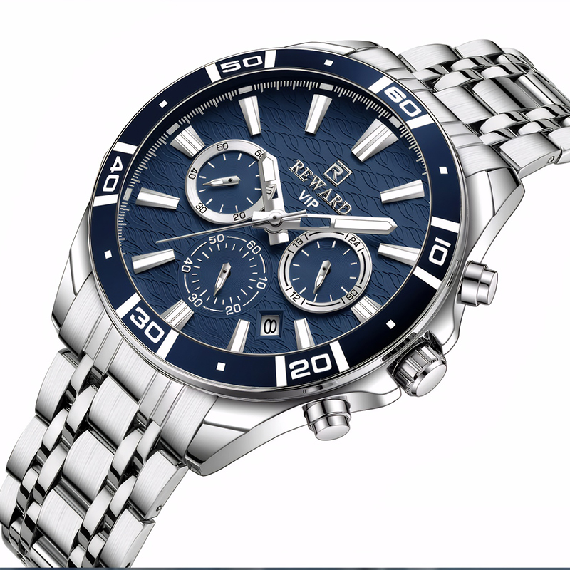 Waterproof Luminous Steel Band Calendar Men's Watch