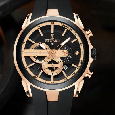 Luminous Black Dial Silicone Men's Sports Quartz Watch