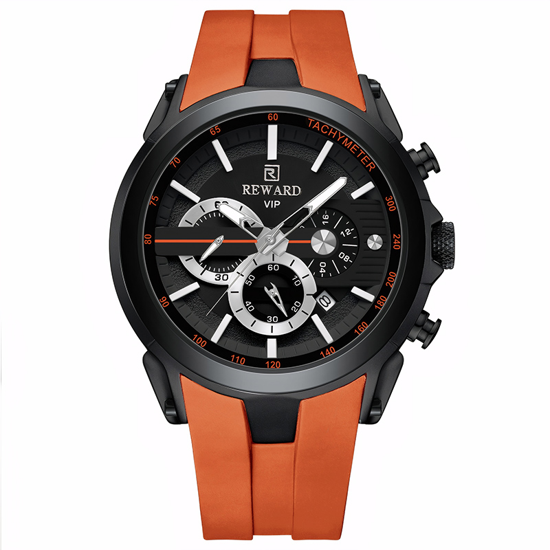 Luminous Black Dial Silicone Men's Sports Quartz Watch