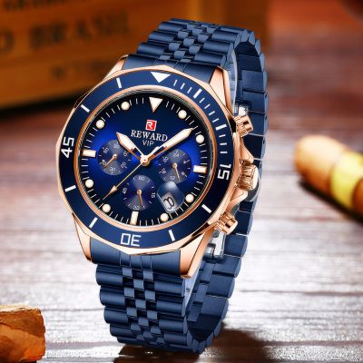 Multifunctional Calendar Steel Strap Men’s Sports Watch