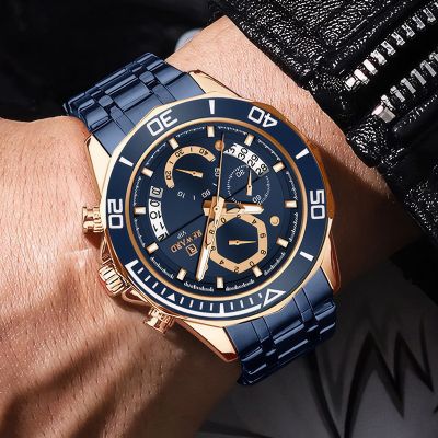 Luminous Calendar Stainless Steel Men's Watch