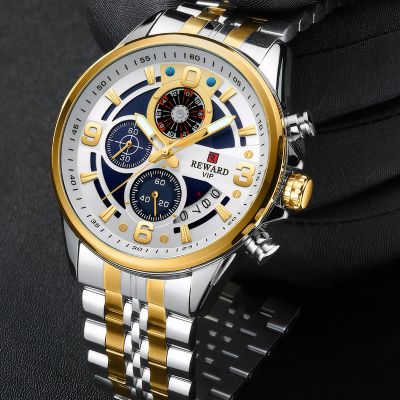 Stainless Steel Chronograph Luminous Men's Quartz Watch