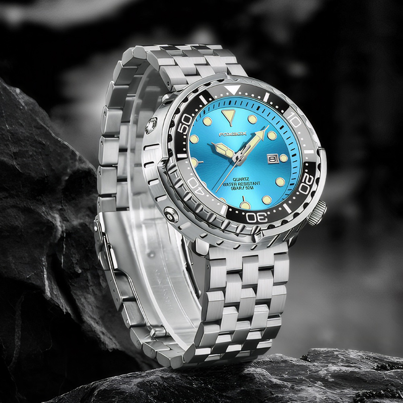 Waterproof Steel Strap Calendar Men's Quartz Watch