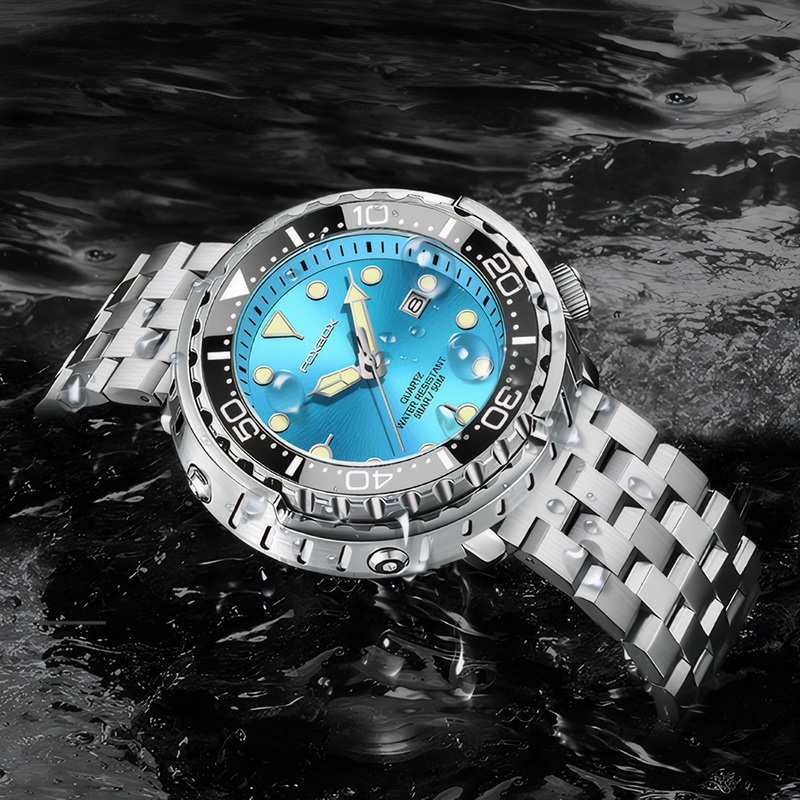 Waterproof Steel Strap Calendar Men's Quartz Watch