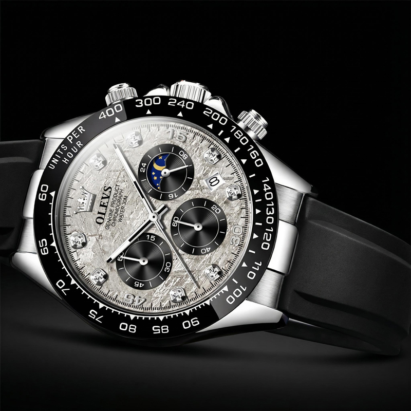 Waterproof Men's Quartz Watch With Silicone Strap