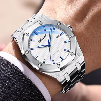 Luminous Waterproof Stainless Steel Strap Men's Watch