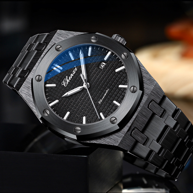 Luminous Waterproof Stainless Steel Strap Men's Watch