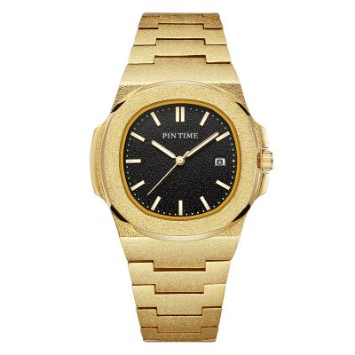 Frosted Dial Calendar Men’s Quartz Watch
