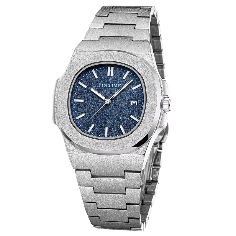 Frosted Dial Calendar Men’s Quartz Watch