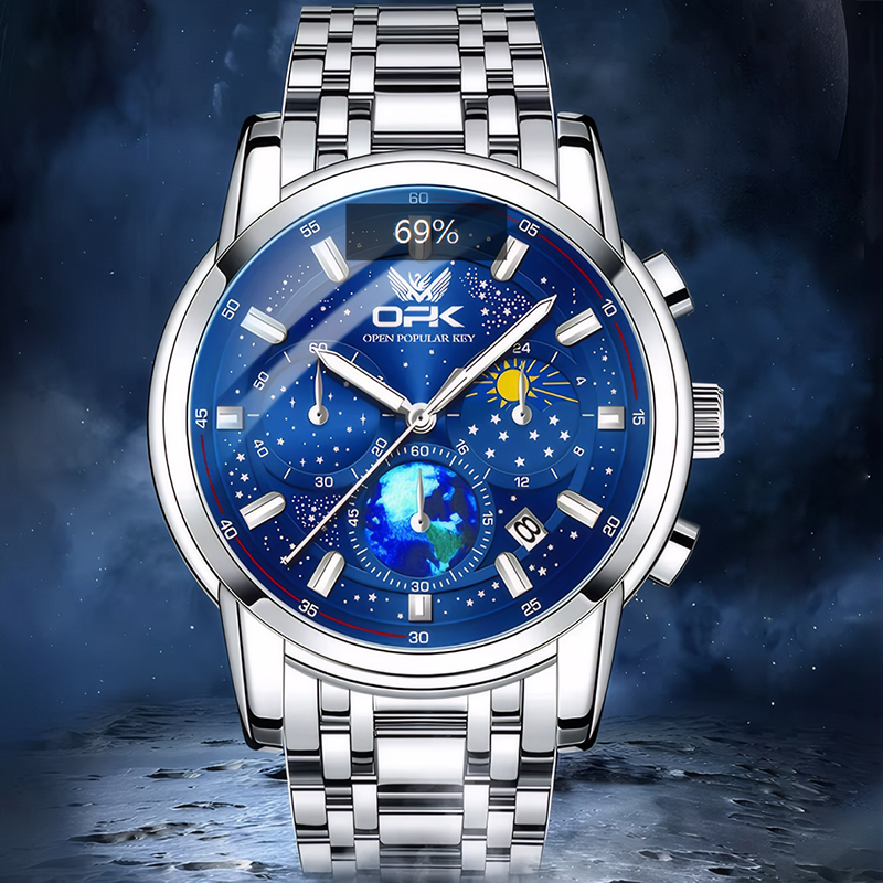 Starry Sky Dial Waterproof Men's Quartz Watch