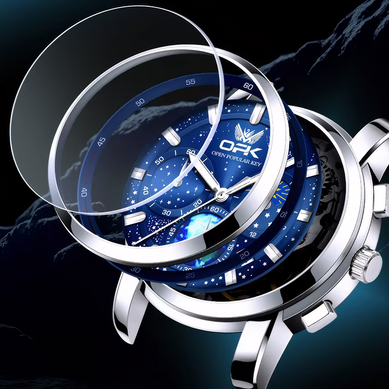 Starry Sky Dial Waterproof Men's Quartz Watch