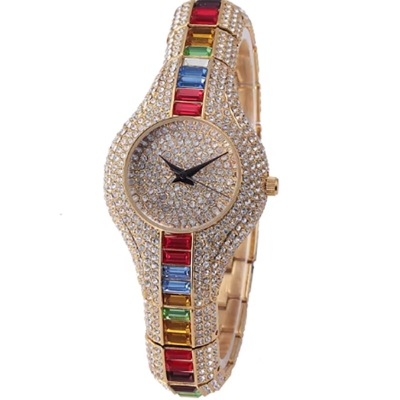 Full Iced Baguette Cut Women’s Quartz Watch