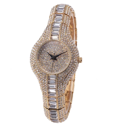 Full Iced Baguette Cut Women’s Quartz Watch