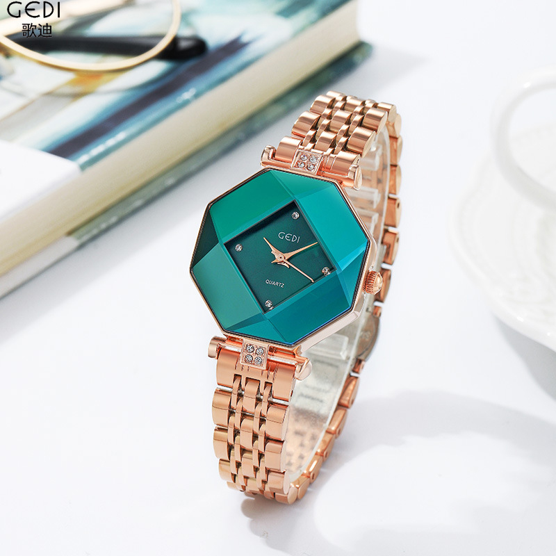 Green Diamond Dial Women's Quartz Watch