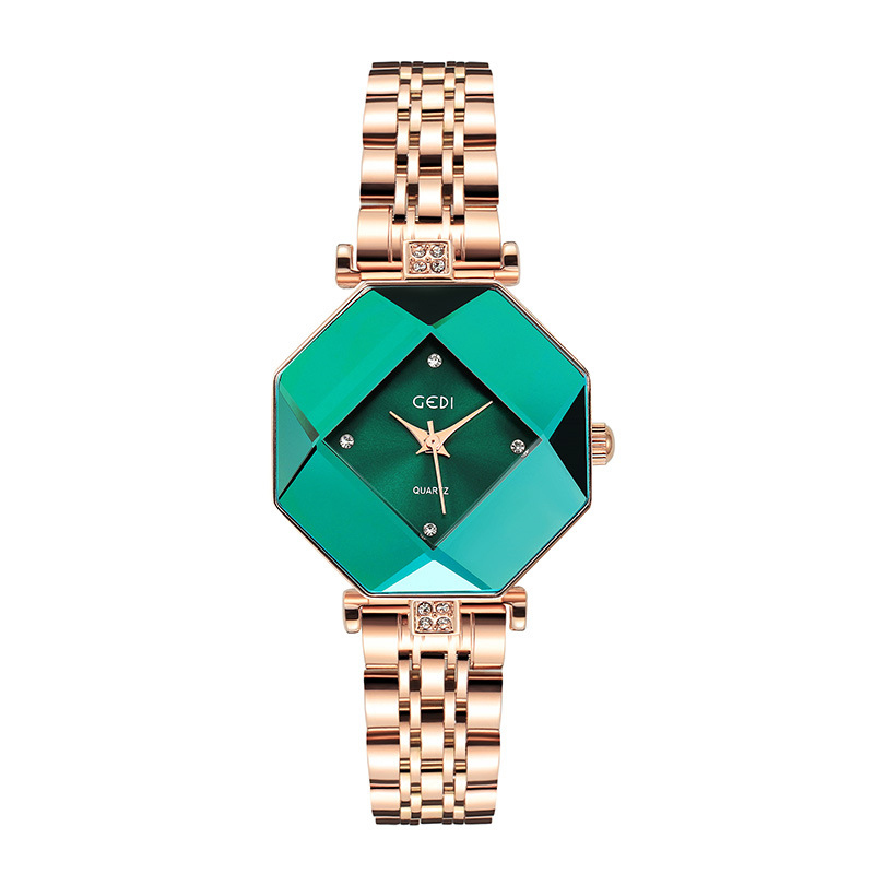 Green Diamond Dial Women's Quartz Watch