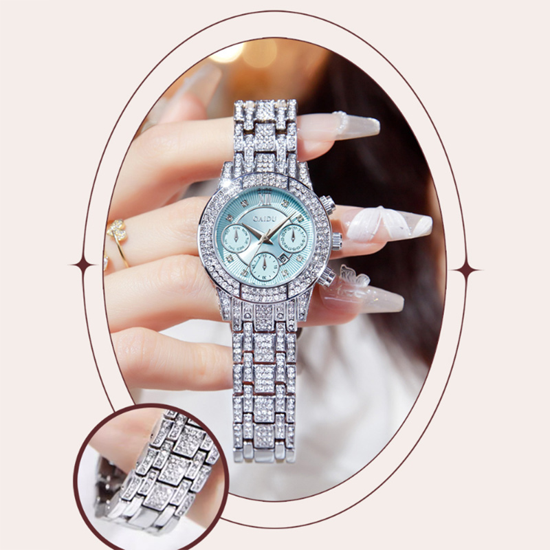 Iced Calendar Women’s Quartz Watch