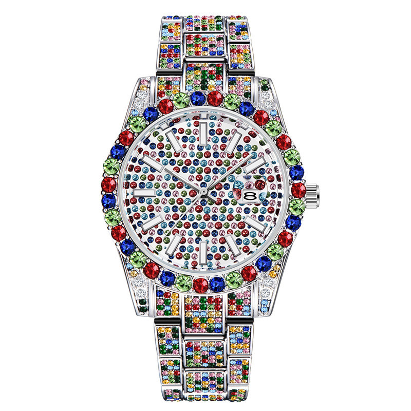 Full Iced Multi-color Men’s Quartz Watch