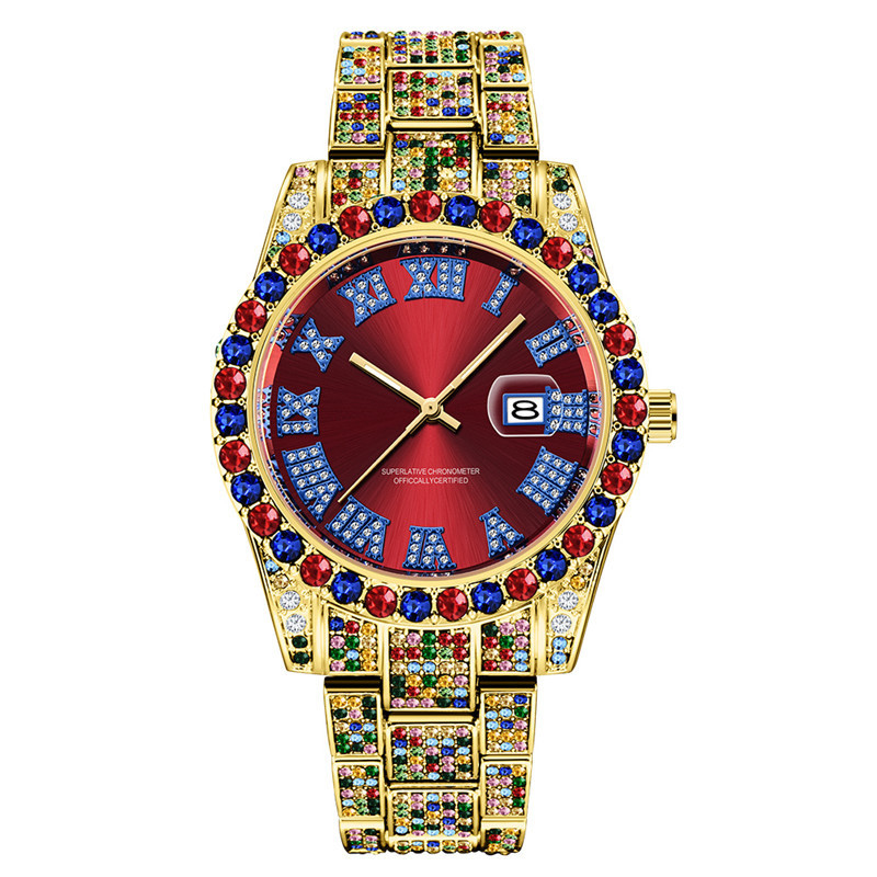 Full Iced Multi-color Men’s Quartz Watch