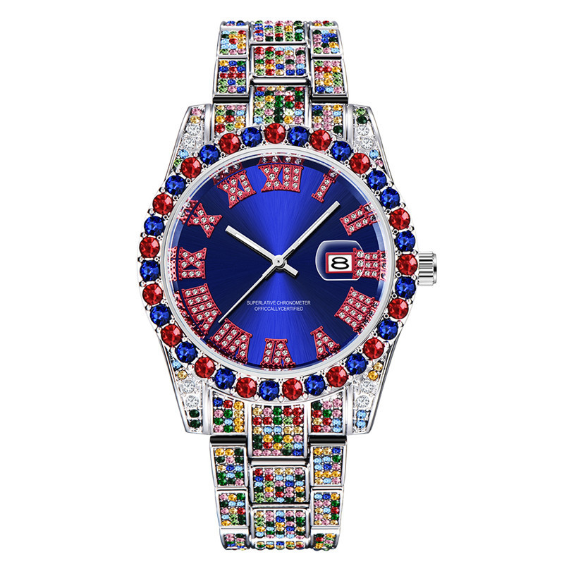 Full Iced Multi-color Men’s Quartz Watch