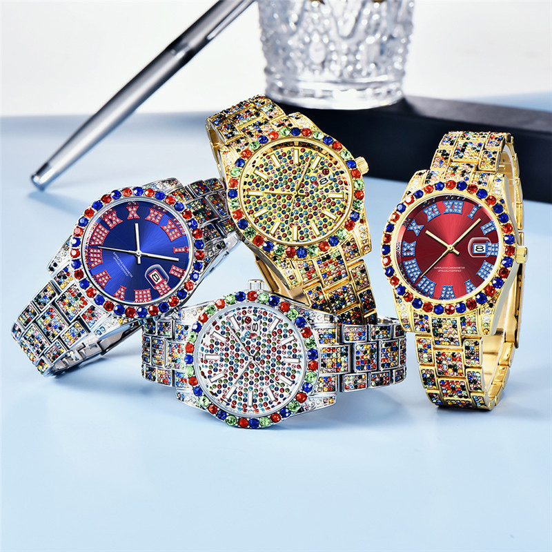 Full Iced Multi-color Men’s Quartz Watch