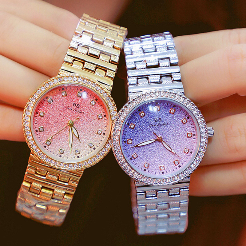 Iced Gradient Dial Women’s Watch