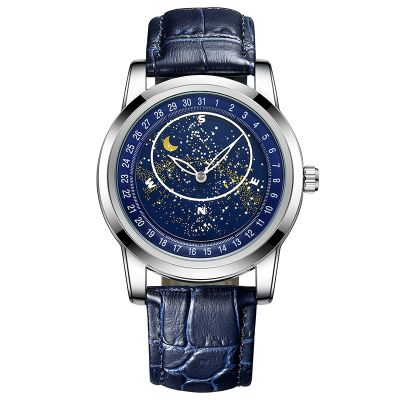 Starry Sky Men's Quartz Watch With Leather Belt