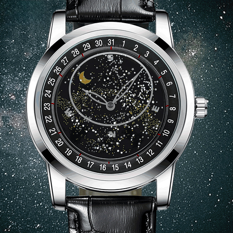 Starry Sky Men's Quartz Watch With Leather Belt