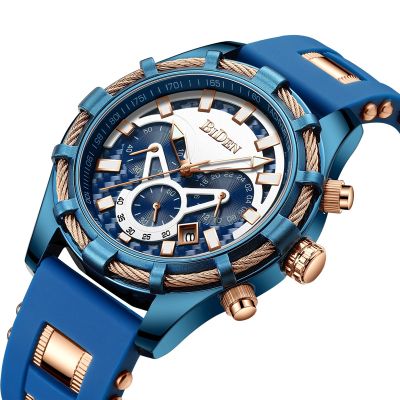 Rope Calendar Men’s Sports Watch with Silicone Strap