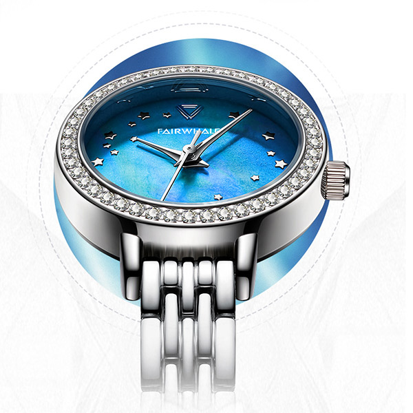 Iced Star Blue Dial Women’s Watch