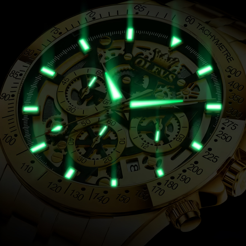 Skeleton Waterproof Luminous Men’s Quartz Watch