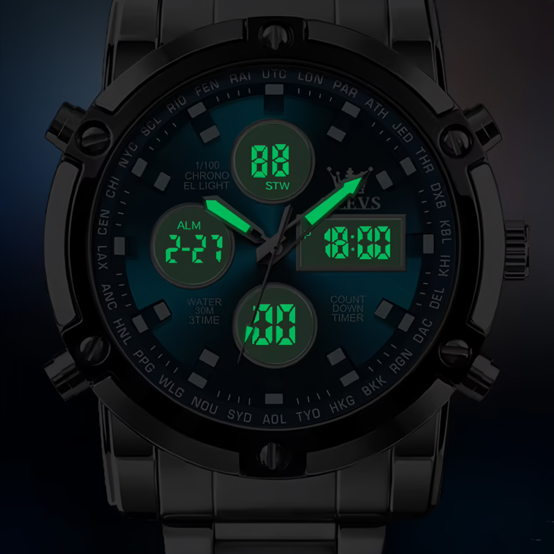 Luminous Alarm Clock Sports Men's Digital Watch