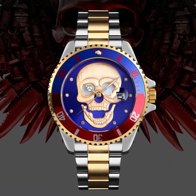 Skull Calendar Men's Quartz Watch