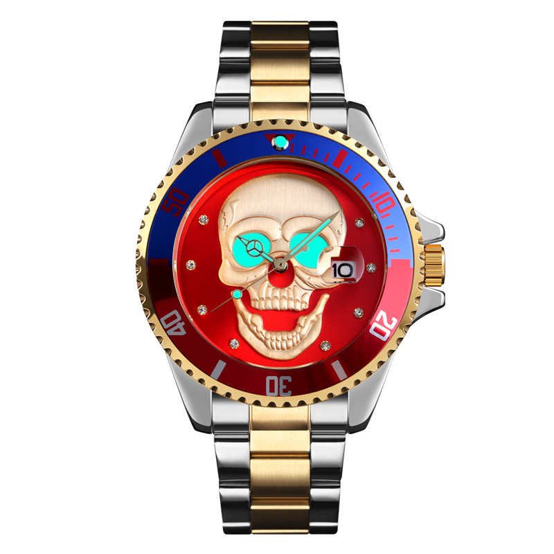 Skull Calendar Men's Quartz Watch