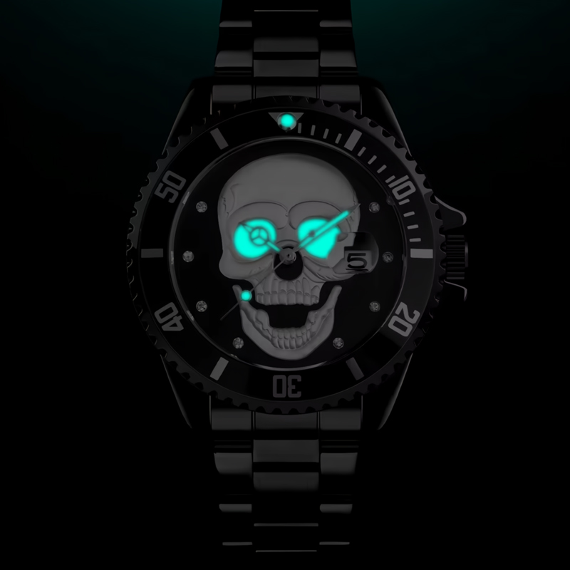 Skull Calendar Men's Quartz Watch