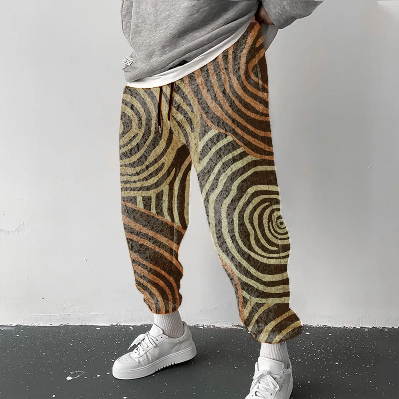 Geometric Striped Flannel Lounge Pants